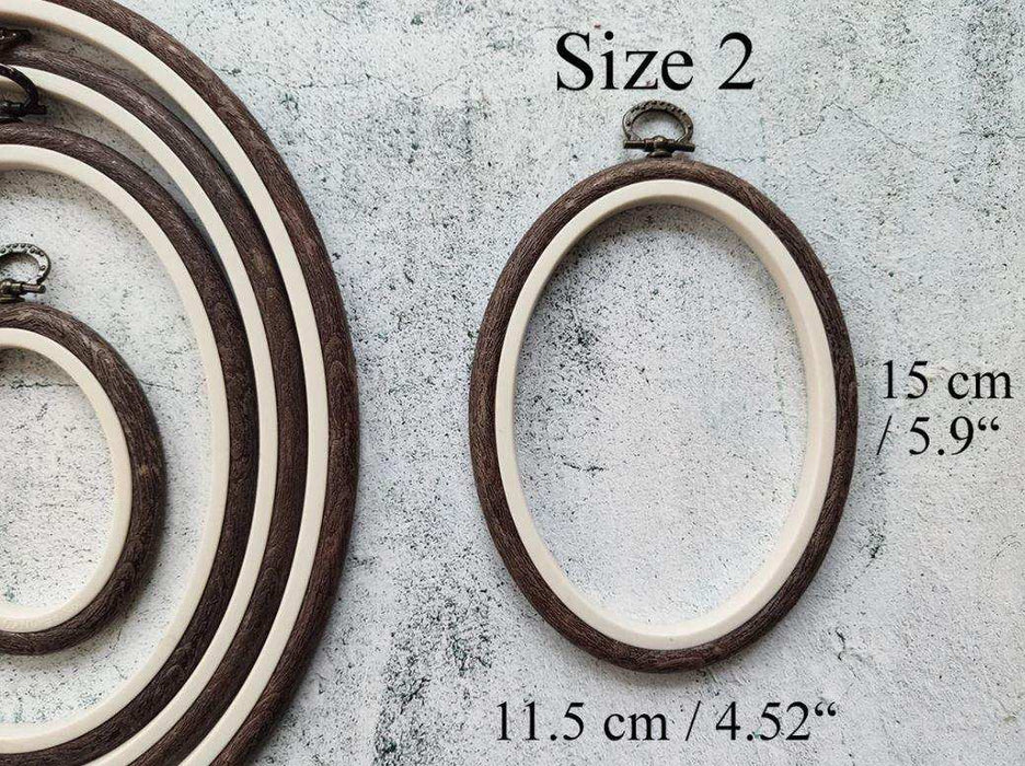 Sand Embroidery Hoop - Oval Nurge Flexible Hoop Hoops - HobbyJobby