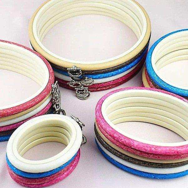 Sand Embroidery Round Hoop - Nurge Flexible Hoop, Round Cross Stitch Hoop Hoops - HobbyJobby
