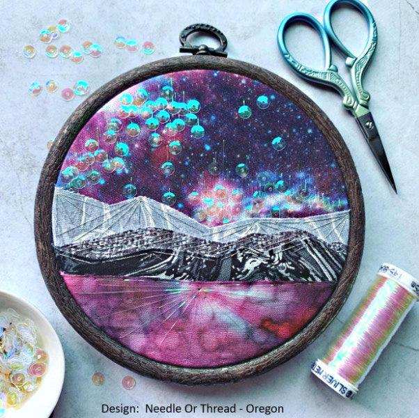 Sand Embroidery Round Hoop - Nurge Flexible Hoop, Round Cross Stitch Hoop Hoops - HobbyJobby