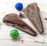 Scissor Case Needlecraft Kit - Leather Scissor Case Wonderland Crafts Scissor Cases - HobbyJobby