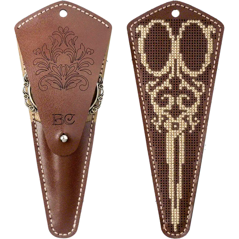 Scissor Case Needlecraft Kit - Leather Scissor Case Wonderland Crafts Scissor Cases - HobbyJobby