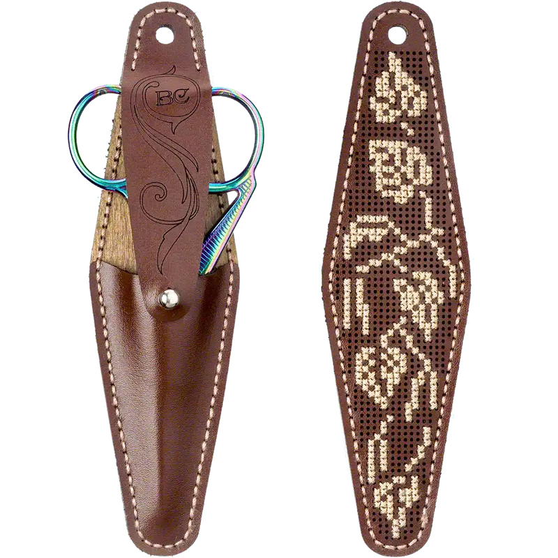 Scissor Case Needlecraft Kit - Leather Scissor Case Wonderland Crafts Scissor Cases - HobbyJobby