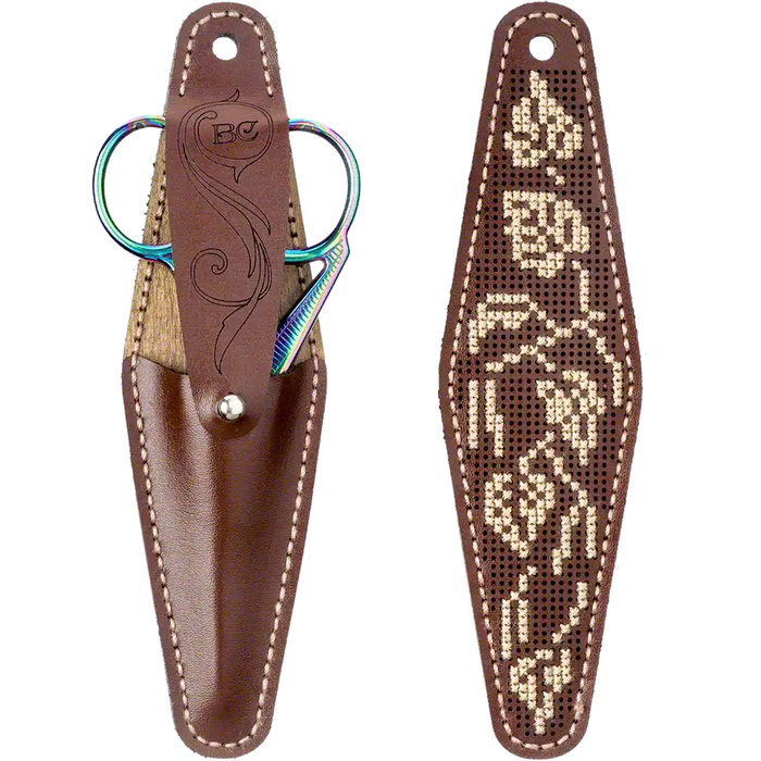 Scissor Case Needlecraft Kit - Leather Scissor Case Wonderland Crafts Scissor Cases - HobbyJobby