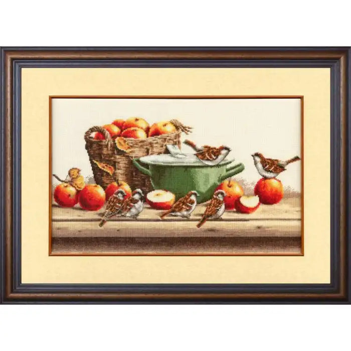 CROSS STITCH KIT - SPARROWS AND APPLES S/Z060