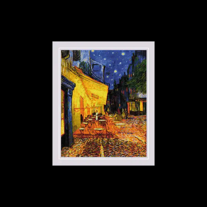 Cross Stitch Kit Riolis - "CAFƒ TERRACE AT NIGHT AFTER V. VAN GOGH'S PAINTING" 40X50 SR2217