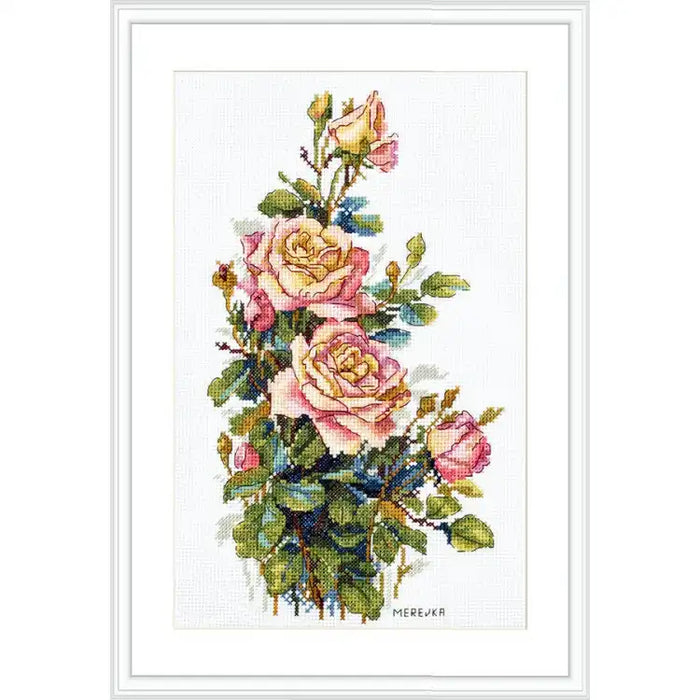 Cross Stitch Kit Merejka - YELLOW ROSES SK154