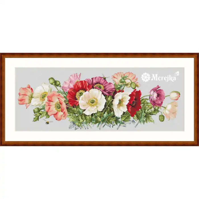 Cross Stitch Kit Merejka - POPPY SK33B (EVENWEAVE)