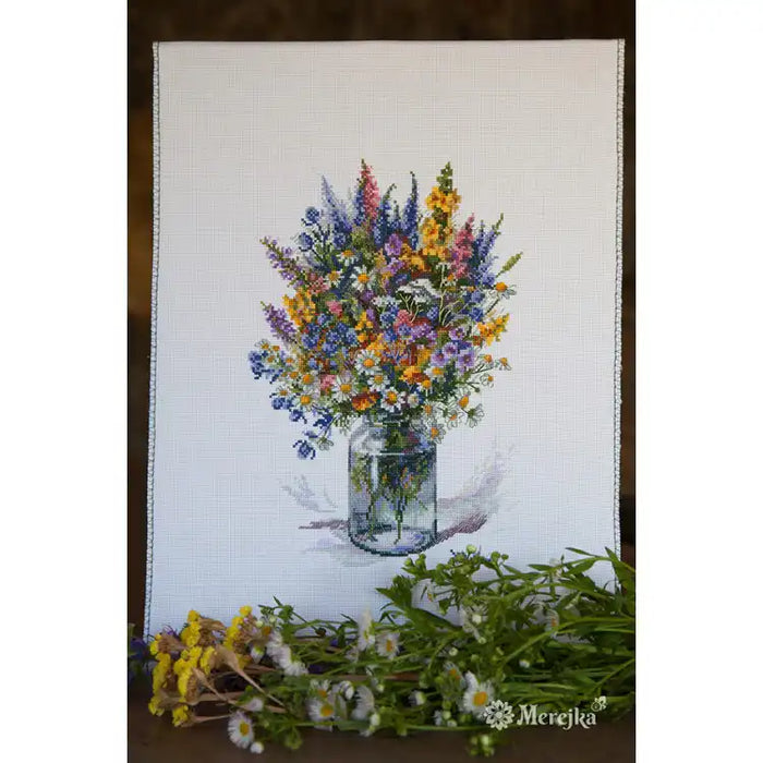 Cross Stitch Kit Merejka - THISTLE BOUQUET SK96
