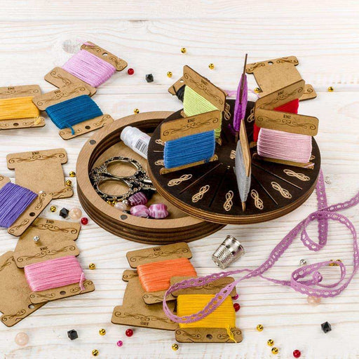 Storage Box for handcraft and 17 bobbins included Wonderland Crafts Organizer Box - HobbyJobby