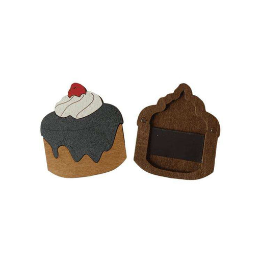 Wooden needle case "Cake with cherry" HobbyJobby Needle Cases - HobbyJobby