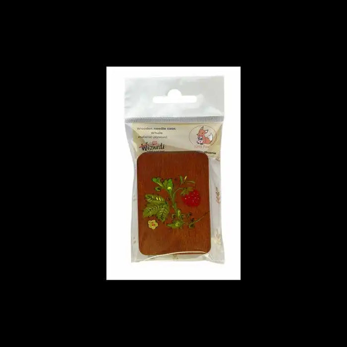 Wooden needle case -Polisander. (Hand-painted), KF056/6 Needle Cases - HobbyJobby