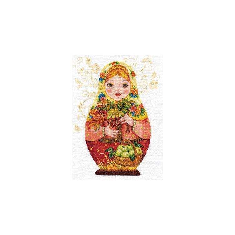 Alisa Cross Stitch Kit - Matreshki. Autumn Beauty Alisa Cross Stitch Kits - HobbyJobby