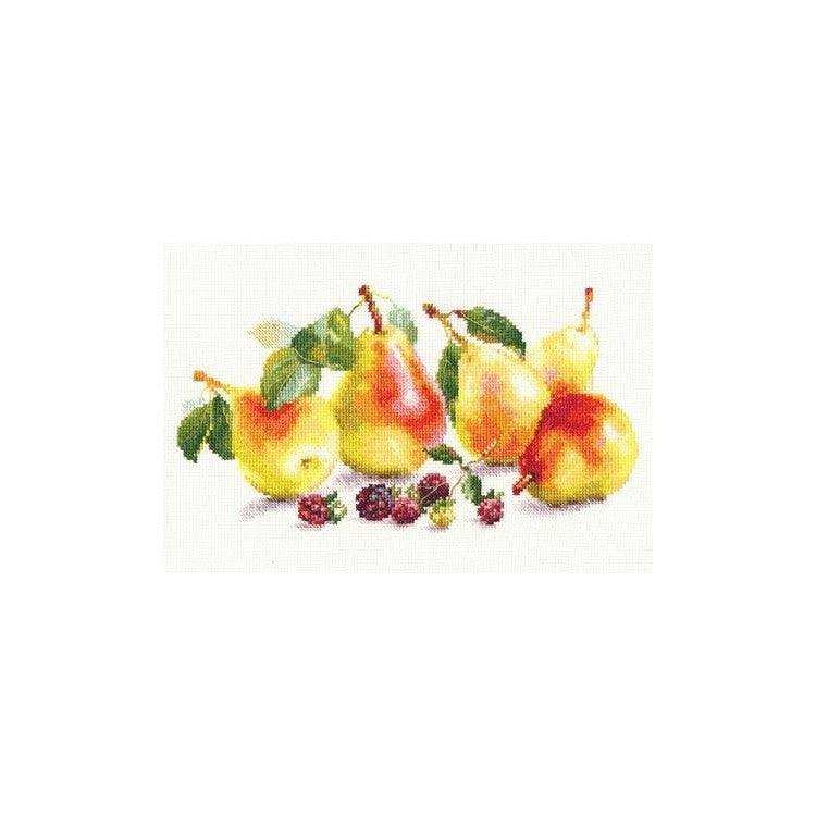 Alisa Cross Stitch Kit - Pears Alisa Cross Stitch Kits - HobbyJobby