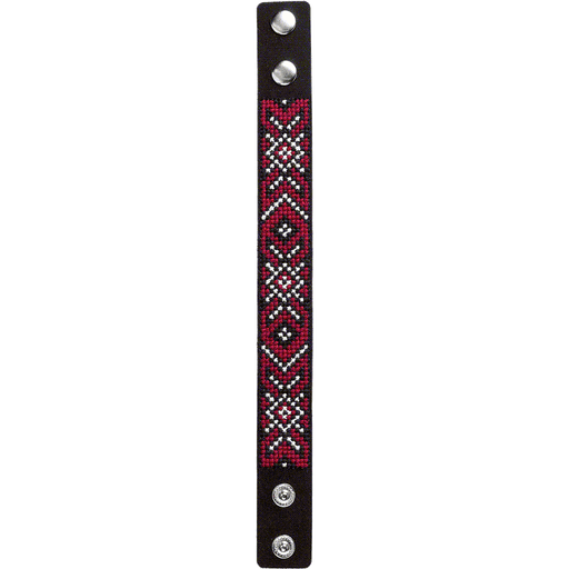 Bracelet Needlecraft Kit - Cross Stitch Kits on Leather Wonderland Crafts Bracelet Kits - HobbyJobby