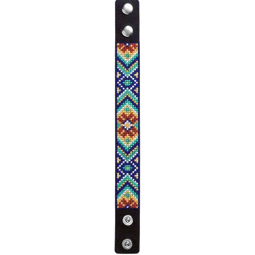 Bracelet Needlecraft Kit - Cross Stitch Kits on Leather Wonderland Crafts Bracelet Kits - HobbyJobby