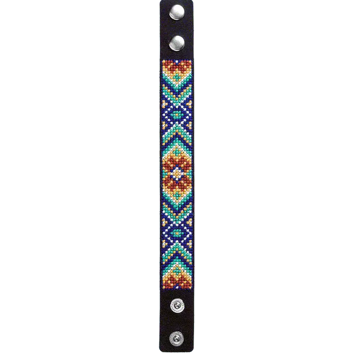 Bracelet Needlecraft Kit - Cross Stitch Kits on Leather Wonderland Crafts Bracelet Kits - HobbyJobby