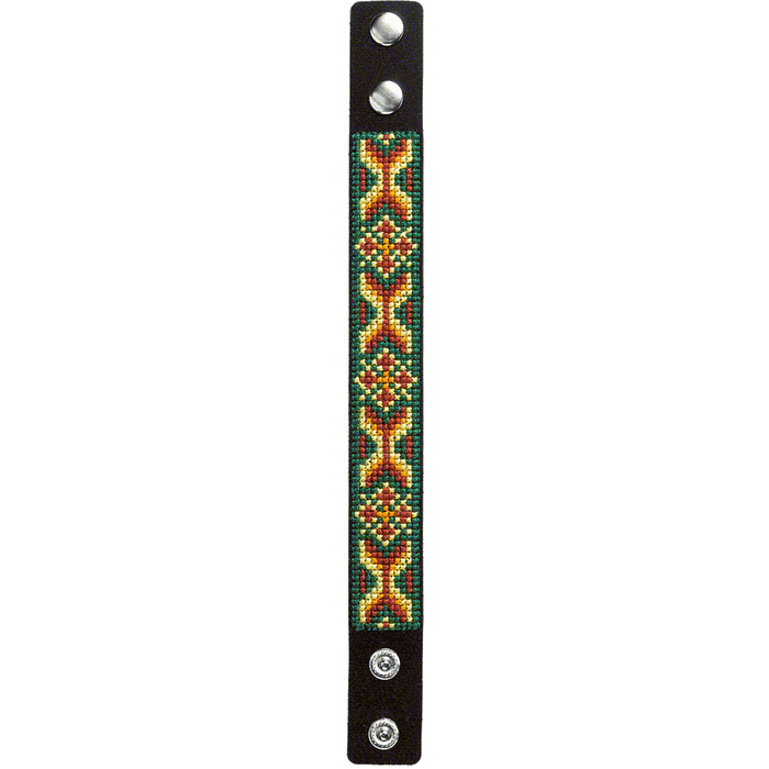 Bracelet Needlecraft Kit - Cross Stitch Kits on Leather Wonderland Crafts Bracelet Kits - HobbyJobby