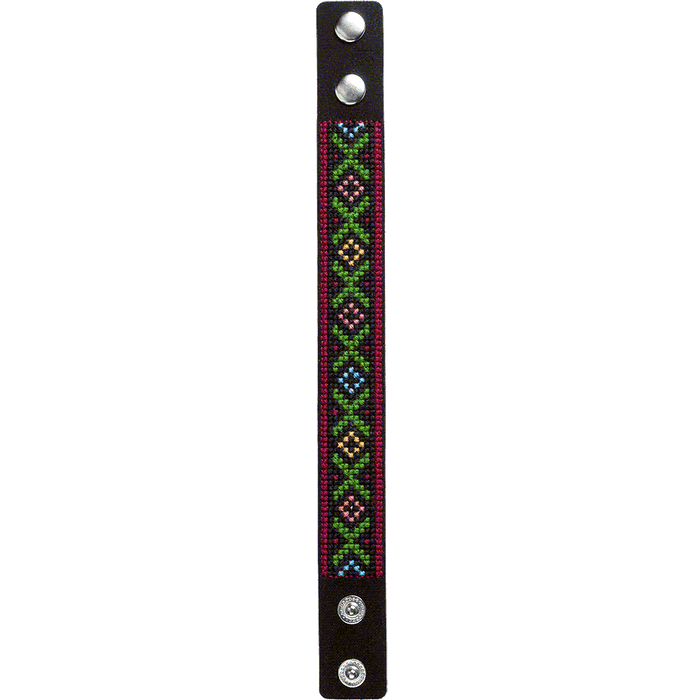 Bracelet Needlecraft Kit - Cross Stitch Kits on Leather Wonderland Crafts Bracelet Kits - HobbyJobby