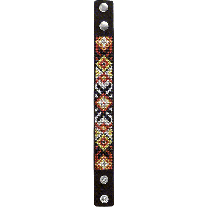 Bracelet Needlecraft Kit - Cross Stitch Kits on Leather Wonderland Crafts Bracelet Kits - HobbyJobby