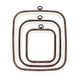 Brown Square Embroidery Hoop - Nurge Flexible Cross Stitch Hoop Hoops - HobbyJobby