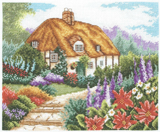 Cross Stitch Kit Anchor - Cottage Garden In Bloom Cross Stitch Kits - HobbyJobby