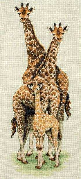 Cross Stitch Kit Anchor - Giraffe Family Cross Stitch Kits - HobbyJobby