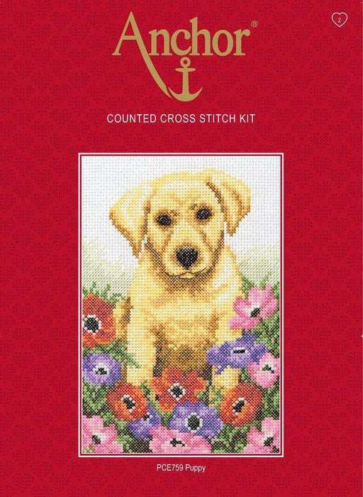 Cross Stitch Kit Anchor - Puppy Cross Stitch Kits - HobbyJobby