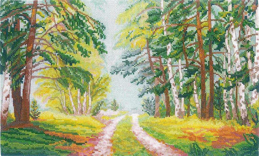 Cross Stitch Kit Andriana - F-19, ROAD FOREST ROAD Andriana Cross Stitch Kits - HobbyJobby