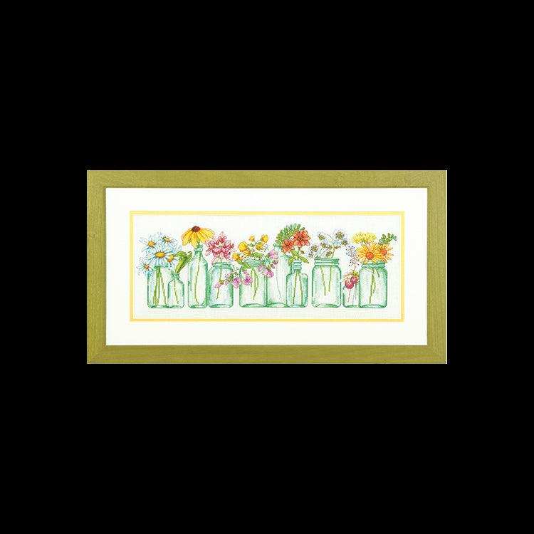 Cross Stitch Kit Dimensions - Mason Jar Lineup, D70-35310 Dimensions Cross Stitch Kits - HobbyJobby