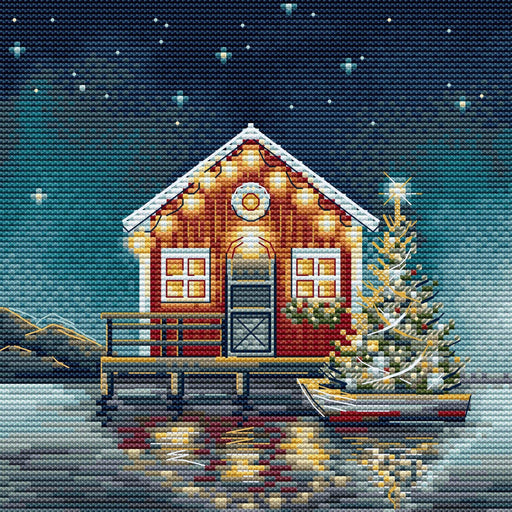 Cross Stitch Kit HobbyJobby - Christmas Night at The Pier HobbyJobby Cross Stitch Kits - HobbyJobby