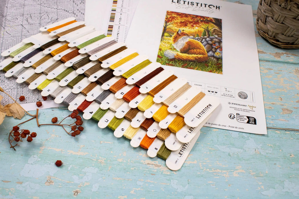 Cross Stitch Kit LetiStitch - A Friend for Little Fox Cross Stitch Kits - HobbyJobby