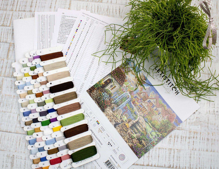 Cross Stitch Kit LetiStitch - Backyard Retreat - HobbyJobby