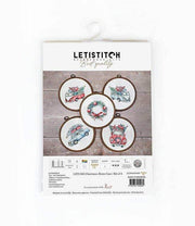 Cross Stitch Kit LetiStitch - Christmas Retro Cars / Kit of 5, Leti965 - HobbyJobby