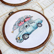 Cross Stitch Kit LetiStitch - Christmas Retro Cars / Kit of 5, Leti965 - HobbyJobby