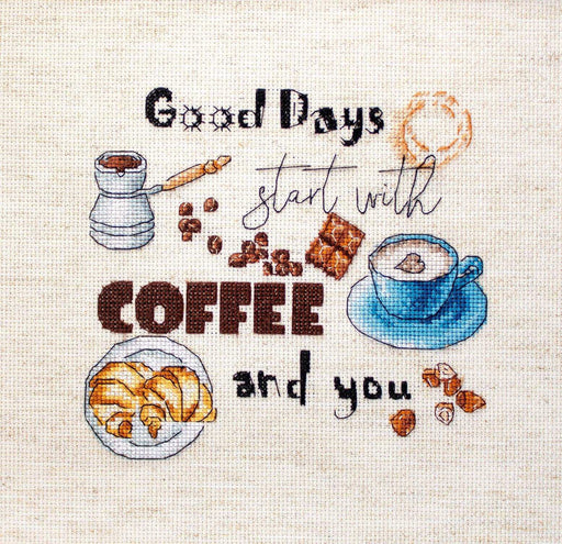 Cross Stitch Kit LetiStitch - Coffee Time, Leti927 - HobbyJobby