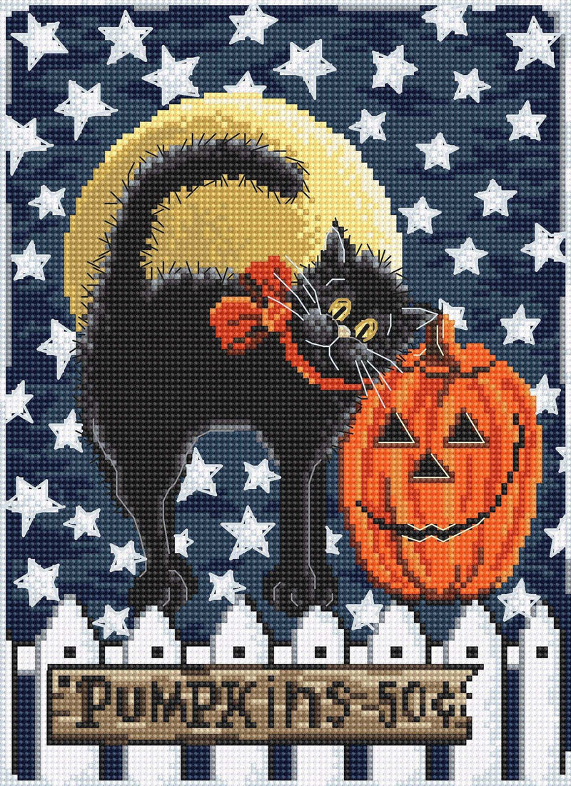 Cross Stitch Kit LetiStitch - Don't be a scaredy cat!, L8039 Cross Stitch Kits - HobbyJobby