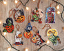 Cross Stitch Kit LetiStitch - Halloween Toys Kit of 8 pieces - HobbyJobby