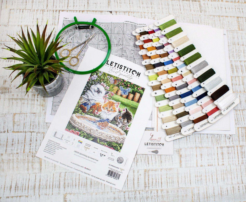 Cross Stitch Kit LetiStitch - Splashing Up Some Fun, L8028 Cross Stitch Kits - HobbyJobby