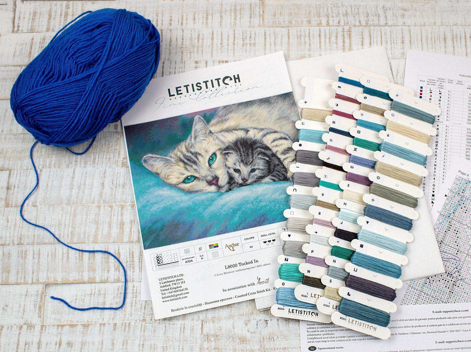 Cross Stitch Kit LetiStitch - Tucked In / Fine Collection - HobbyJobby