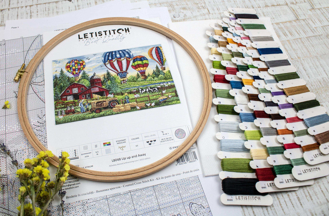 Cross Stitch Kit LetiStitch - Up up and Away, L8048 Cross Stitch Kits - HobbyJobby