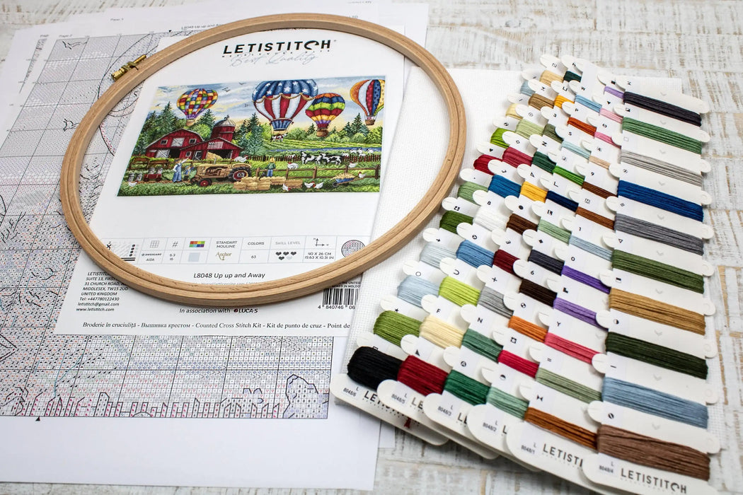 Cross Stitch Kit LetiStitch - Up up and Away, L8048 Cross Stitch Kits - HobbyJobby