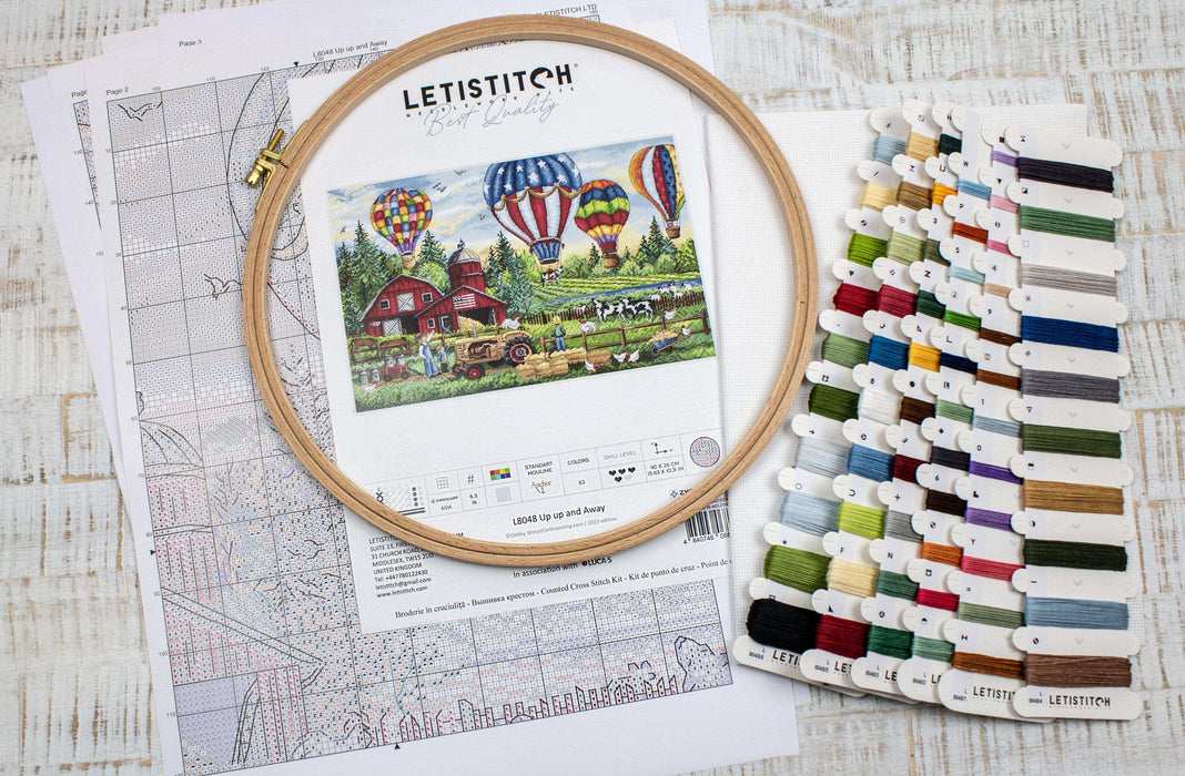 Cross Stitch Kit LetiStitch - Up up and Away, L8048 Cross Stitch Kits - HobbyJobby