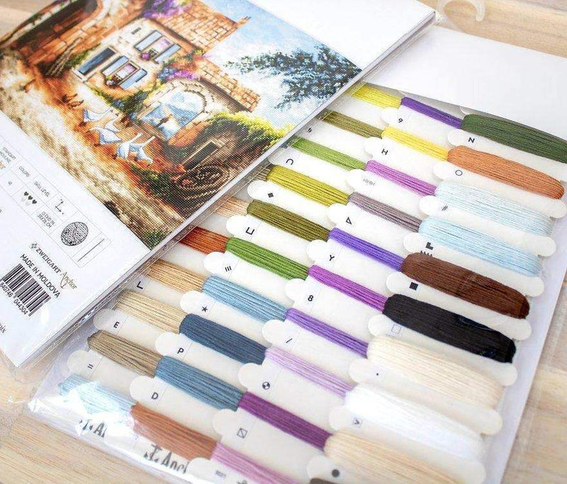 Cross Stitch Kit LetiStitch - Village - HobbyJobby