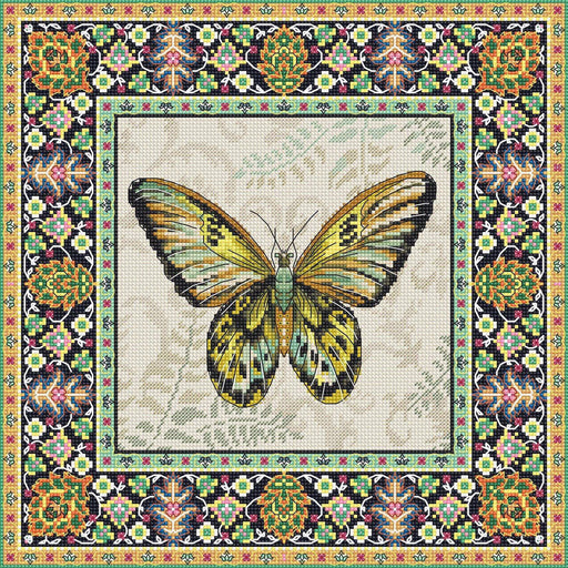 Cross Stitch Kit LetiStitch - Vintage Butterfly - HobbyJobby
