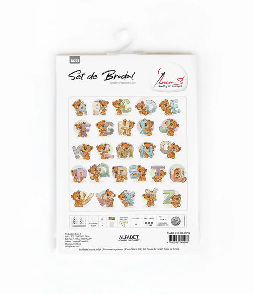 Cross Stitch Kit Luca-S - Alphabet, B1201 - HobbyJobby