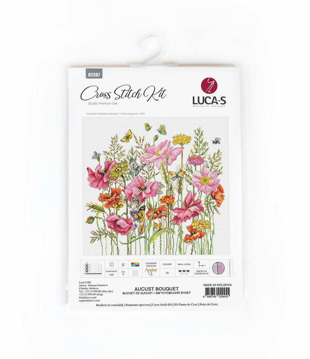 Cross Stitch Kit Luca-S - August Bouquet - HobbyJobby
