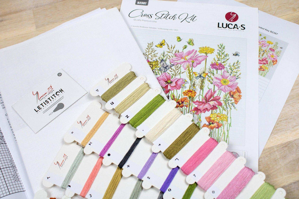 Cross Stitch Kit Luca-S - August Bouquet - HobbyJobby