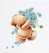 Cross Stitch Kit Luca-S - B1052, Bear with Forget-me-not Flower - HobbyJobby