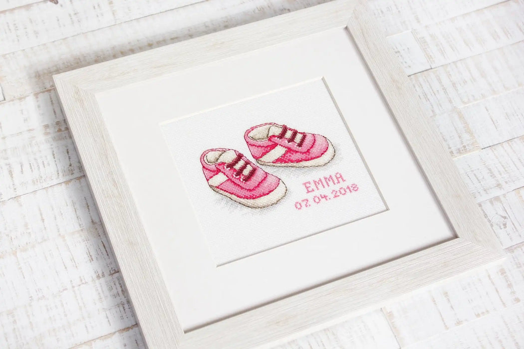 Cross Stitch Kit Luca-S - Baby Shoes - HobbyJobby