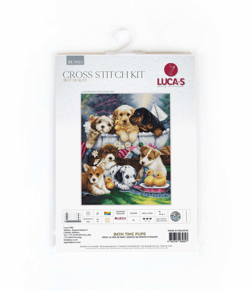 Cross Stitch Kit Luca-S - Bath Time Pups, BU5025 Cross Stitch Kits - HobbyJobby